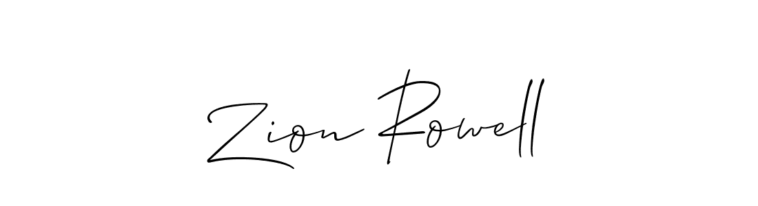 How to make Zion Rowell signature? Allison_Script is a professional autograph style. Create handwritten signature for Zion Rowell name. Zion Rowell signature style 2 images and pictures png