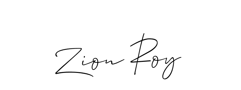 if you are searching for the best signature style for your name Zion Roy. so please give up your signature search. here we have designed multiple signature styles  using Allison_Script. Zion Roy signature style 2 images and pictures png