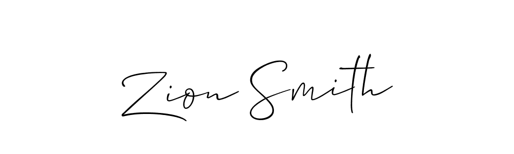 Make a beautiful signature design for name Zion Smith. With this signature (Allison_Script) style, you can create a handwritten signature for free. Zion Smith signature style 2 images and pictures png