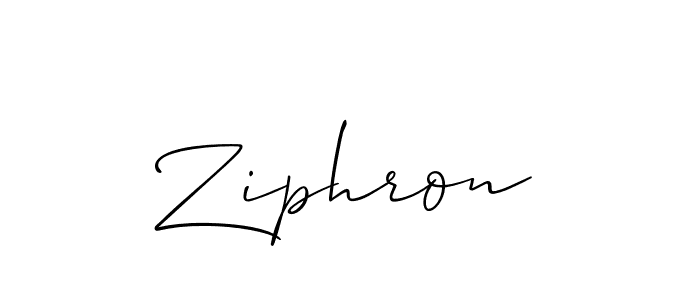 Make a beautiful signature design for name Ziphron. With this signature (Allison_Script) style, you can create a handwritten signature for free. Ziphron signature style 2 images and pictures png