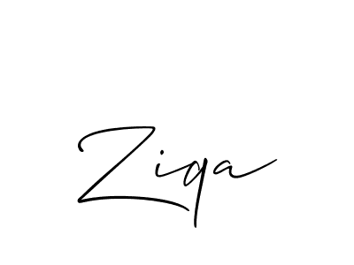The best way (Allison_Script) to make a short signature is to pick only two or three words in your name. The name Ziqa include a total of six letters. For converting this name. Ziqa signature style 2 images and pictures png