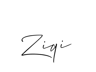 Design your own signature with our free online signature maker. With this signature software, you can create a handwritten (Allison_Script) signature for name Ziqi. Ziqi signature style 2 images and pictures png