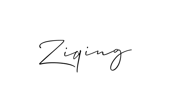 How to make Ziqing signature? Allison_Script is a professional autograph style. Create handwritten signature for Ziqing name. Ziqing signature style 2 images and pictures png