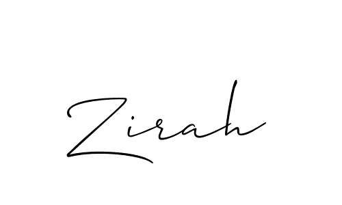 The best way (Allison_Script) to make a short signature is to pick only two or three words in your name. The name Zirah include a total of six letters. For converting this name. Zirah signature style 2 images and pictures png