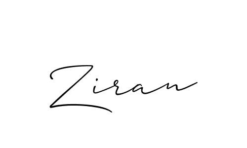 Ziran stylish signature style. Best Handwritten Sign (Allison_Script) for my name. Handwritten Signature Collection Ideas for my name Ziran. Ziran signature style 2 images and pictures png