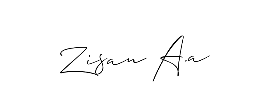 It looks lik you need a new signature style for name Zisan A.a. Design unique handwritten (Allison_Script) signature with our free signature maker in just a few clicks. Zisan A.a signature style 2 images and pictures png