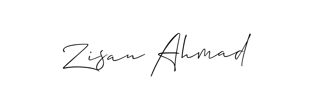 How to Draw Zisan Ahmad signature style? Allison_Script is a latest design signature styles for name Zisan Ahmad. Zisan Ahmad signature style 2 images and pictures png