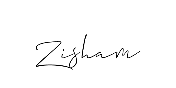 Zisham stylish signature style. Best Handwritten Sign (Allison_Script) for my name. Handwritten Signature Collection Ideas for my name Zisham. Zisham signature style 2 images and pictures png