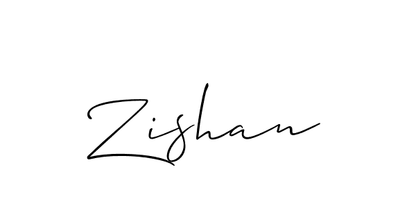 Use a signature maker to create a handwritten signature online. With this signature software, you can design (Allison_Script) your own signature for name Zishan. Zishan signature style 2 images and pictures png
