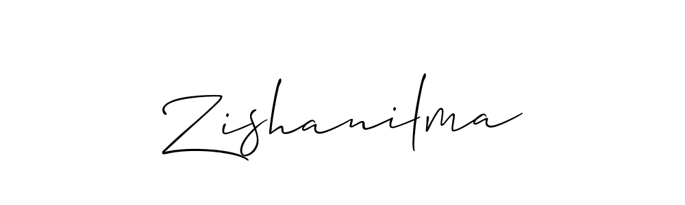 Make a beautiful signature design for name Zishanilma. With this signature (Allison_Script) style, you can create a handwritten signature for free. Zishanilma signature style 2 images and pictures png