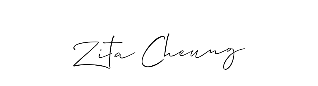 Make a short Zita Cheung signature style. Manage your documents anywhere anytime using Allison_Script. Create and add eSignatures, submit forms, share and send files easily. Zita Cheung signature style 2 images and pictures png