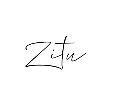 Zitu stylish signature style. Best Handwritten Sign (Allison_Script) for my name. Handwritten Signature Collection Ideas for my name Zitu. Zitu signature style 2 images and pictures png