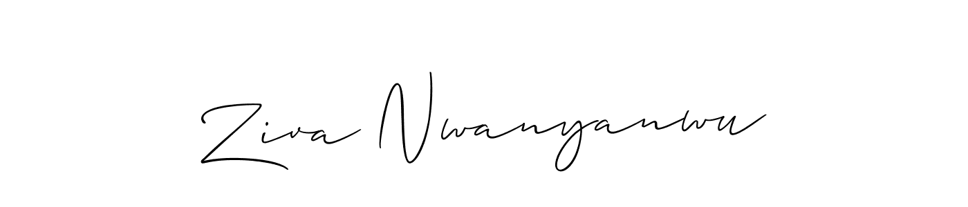 How to make Ziva Nwanyanwu signature? Allison_Script is a professional autograph style. Create handwritten signature for Ziva Nwanyanwu name. Ziva Nwanyanwu signature style 2 images and pictures png