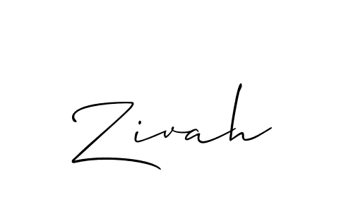 Allison_Script is a professional signature style that is perfect for those who want to add a touch of class to their signature. It is also a great choice for those who want to make their signature more unique. Get Zivah name to fancy signature for free. Zivah signature style 2 images and pictures png