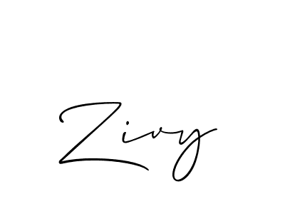 Design your own signature with our free online signature maker. With this signature software, you can create a handwritten (Allison_Script) signature for name Zivy. Zivy signature style 2 images and pictures png