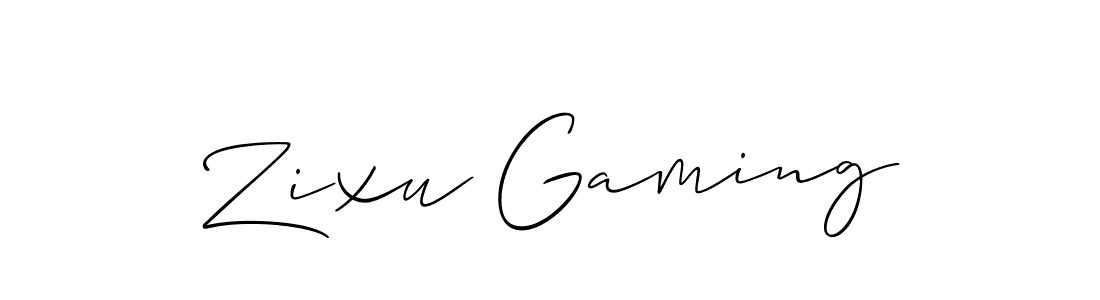 How to make Zixu Gaming signature? Allison_Script is a professional autograph style. Create handwritten signature for Zixu Gaming name. Zixu Gaming signature style 2 images and pictures png