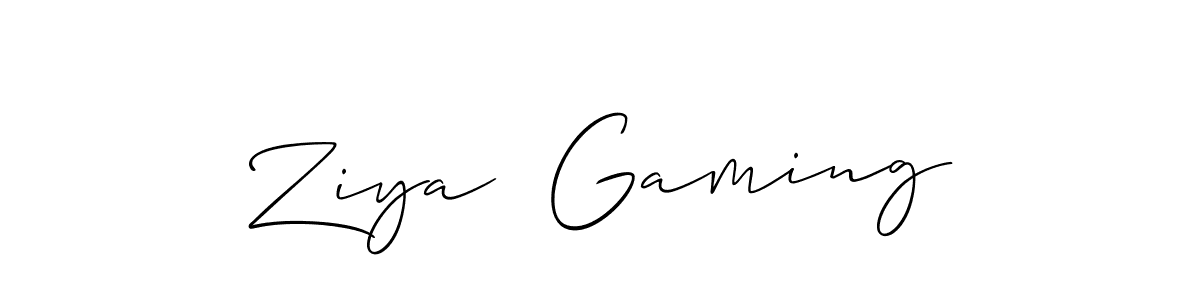 Allison_Script is a professional signature style that is perfect for those who want to add a touch of class to their signature. It is also a great choice for those who want to make their signature more unique. Get Ziya  Gaming name to fancy signature for free. Ziya  Gaming signature style 2 images and pictures png