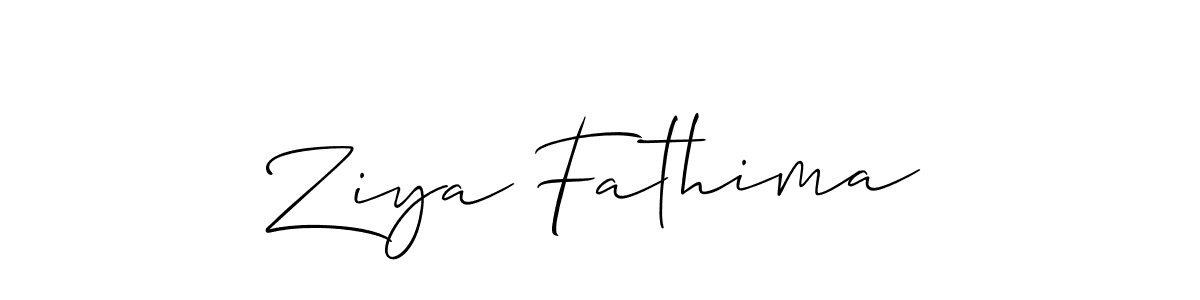 Ziya Fathima stylish signature style. Best Handwritten Sign (Allison_Script) for my name. Handwritten Signature Collection Ideas for my name Ziya Fathima. Ziya Fathima signature style 2 images and pictures png
