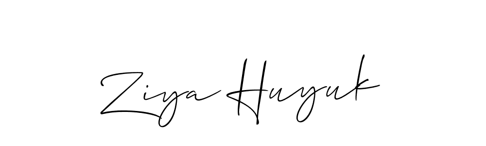 Use a signature maker to create a handwritten signature online. With this signature software, you can design (Allison_Script) your own signature for name Ziya Huyuk. Ziya Huyuk signature style 2 images and pictures png