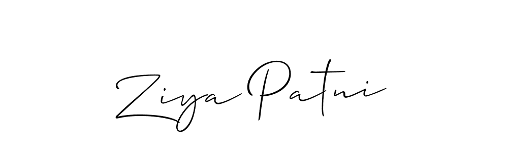 The best way (Allison_Script) to make a short signature is to pick only two or three words in your name. The name Ziya Patni include a total of six letters. For converting this name. Ziya Patni signature style 2 images and pictures png