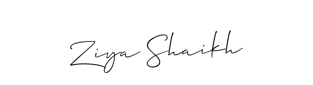 You should practise on your own different ways (Allison_Script) to write your name (Ziya Shaikh) in signature. don't let someone else do it for you. Ziya Shaikh signature style 2 images and pictures png