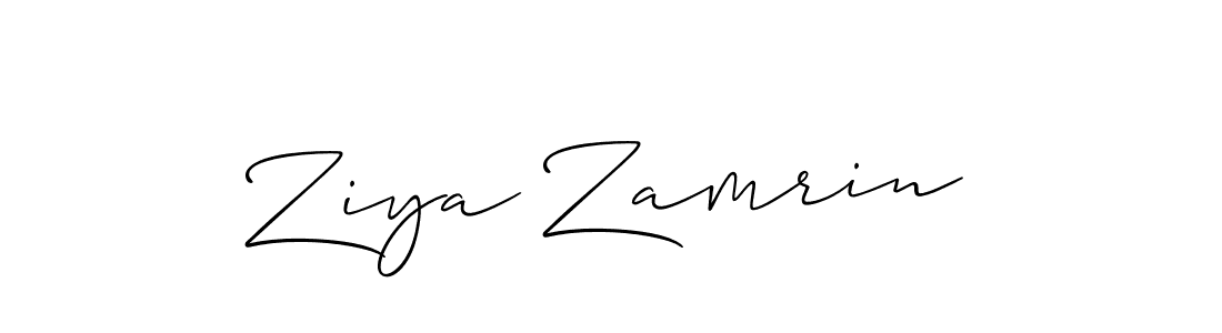 How to Draw Ziya Zamrin signature style? Allison_Script is a latest design signature styles for name Ziya Zamrin. Ziya Zamrin signature style 2 images and pictures png