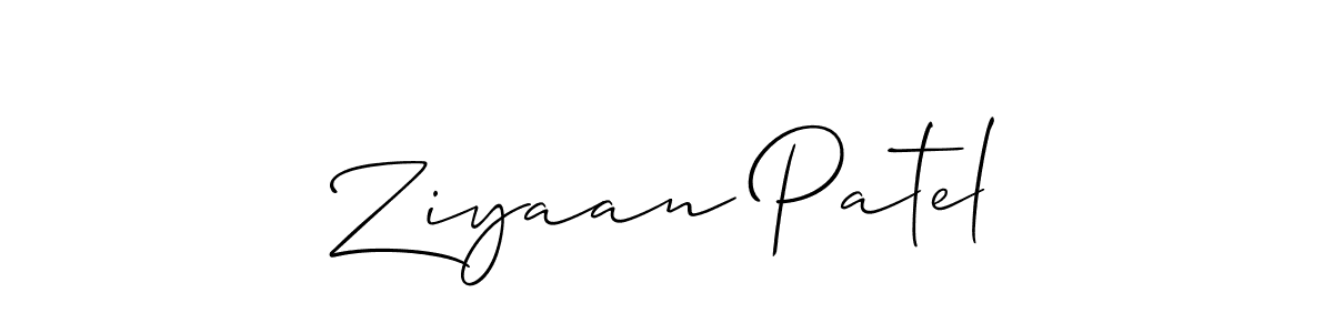 Also You can easily find your signature by using the search form. We will create Ziyaan Patel name handwritten signature images for you free of cost using Allison_Script sign style. Ziyaan Patel signature style 2 images and pictures png