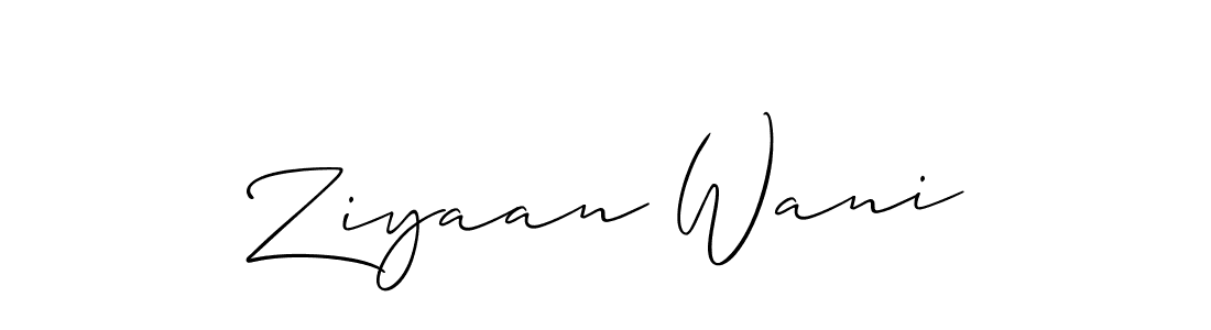 The best way (Allison_Script) to make a short signature is to pick only two or three words in your name. The name Ziyaan Wani include a total of six letters. For converting this name. Ziyaan Wani signature style 2 images and pictures png