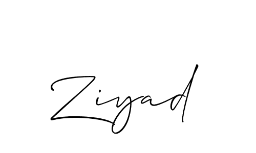 How to make Ziyad signature? Allison_Script is a professional autograph style. Create handwritten signature for Ziyad name. Ziyad signature style 2 images and pictures png