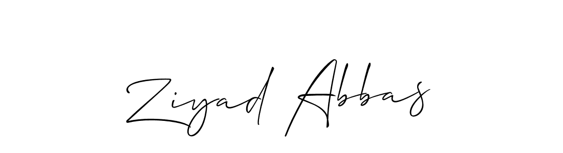 Make a beautiful signature design for name Ziyad Abbas. With this signature (Allison_Script) style, you can create a handwritten signature for free. Ziyad Abbas signature style 2 images and pictures png