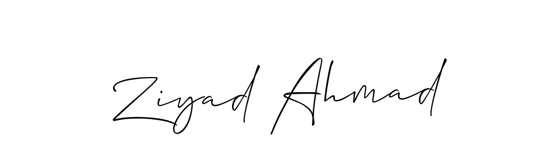The best way (Allison_Script) to make a short signature is to pick only two or three words in your name. The name Ziyad Ahmad include a total of six letters. For converting this name. Ziyad Ahmad signature style 2 images and pictures png