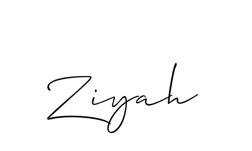Also we have Ziyah name is the best signature style. Create professional handwritten signature collection using Allison_Script autograph style. Ziyah signature style 2 images and pictures png