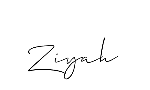 How to make Ziyah signature? Allison_Script is a professional autograph style. Create handwritten signature for Ziyah name. Ziyah signature style 2 images and pictures png