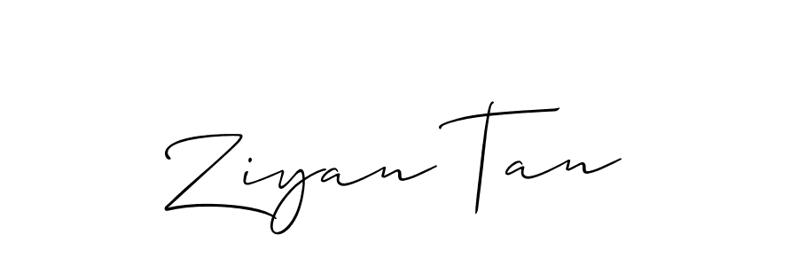 The best way (Allison_Script) to make a short signature is to pick only two or three words in your name. The name Ziyan Tan include a total of six letters. For converting this name. Ziyan Tan signature style 2 images and pictures png