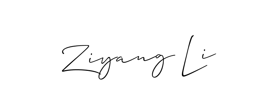 Ziyang Li stylish signature style. Best Handwritten Sign (Allison_Script) for my name. Handwritten Signature Collection Ideas for my name Ziyang Li. Ziyang Li signature style 2 images and pictures png