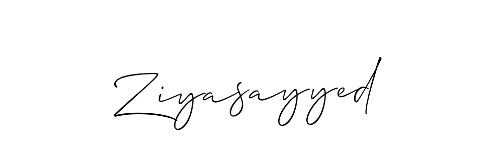 Also we have Ziyasayyed name is the best signature style. Create professional handwritten signature collection using Allison_Script autograph style. Ziyasayyed signature style 2 images and pictures png