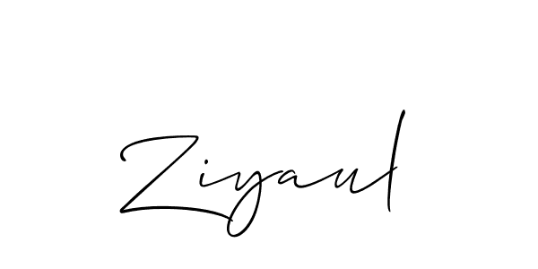 It looks lik you need a new signature style for name Ziyaul. Design unique handwritten (Allison_Script) signature with our free signature maker in just a few clicks. Ziyaul signature style 2 images and pictures png