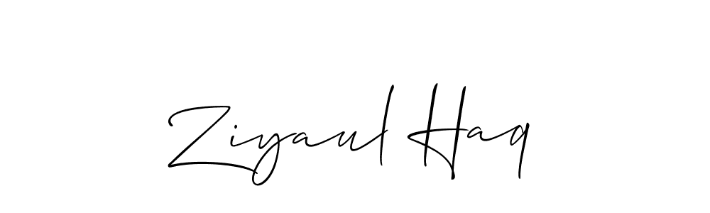 It looks lik you need a new signature style for name Ziyaul Haq. Design unique handwritten (Allison_Script) signature with our free signature maker in just a few clicks. Ziyaul Haq signature style 2 images and pictures png