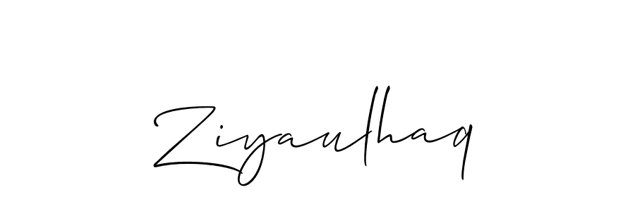 Also we have Ziyaulhaq name is the best signature style. Create professional handwritten signature collection using Allison_Script autograph style. Ziyaulhaq signature style 2 images and pictures png