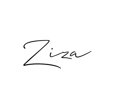 How to make Ziza signature? Allison_Script is a professional autograph style. Create handwritten signature for Ziza name. Ziza signature style 2 images and pictures png