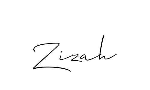 How to make Zizah signature? Allison_Script is a professional autograph style. Create handwritten signature for Zizah name. Zizah signature style 2 images and pictures png