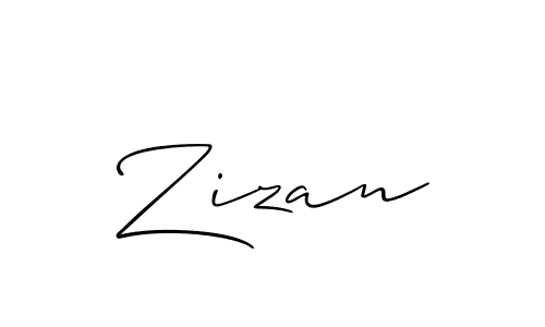 You should practise on your own different ways (Allison_Script) to write your name (Zizan) in signature. don't let someone else do it for you. Zizan signature style 2 images and pictures png