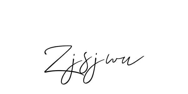 You should practise on your own different ways (Allison_Script) to write your name (Zjsjwu) in signature. don't let someone else do it for you. Zjsjwu signature style 2 images and pictures png
