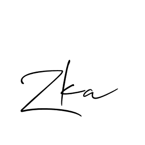 How to Draw Zka signature style? Allison_Script is a latest design signature styles for name Zka. Zka signature style 2 images and pictures png