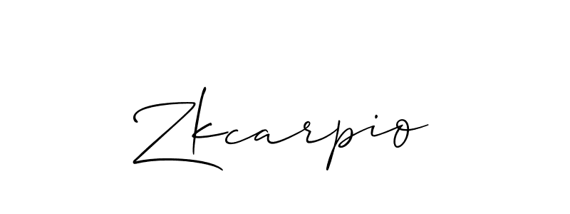 How to make Zkcarpio signature? Allison_Script is a professional autograph style. Create handwritten signature for Zkcarpio name. Zkcarpio signature style 2 images and pictures png