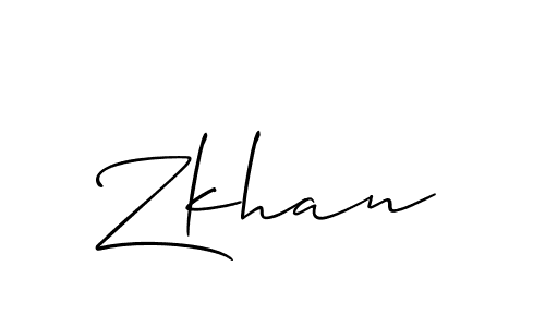 How to make Zkhan name signature. Use Allison_Script style for creating short signs online. This is the latest handwritten sign. Zkhan signature style 2 images and pictures png