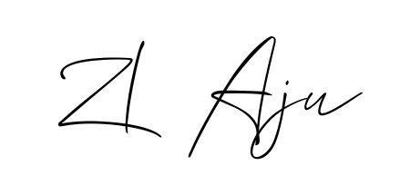 Enhance your business communications with Zl  Aju signature in Allison_Script lettering. Clean, modern, and universally compatible. Zl  Aju signature style 2 images and pictures png