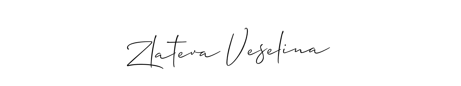 How to make Zlateva Veselina signature? Allison_Script is a professional autograph style. Create handwritten signature for Zlateva Veselina name. Zlateva Veselina signature style 2 images and pictures png