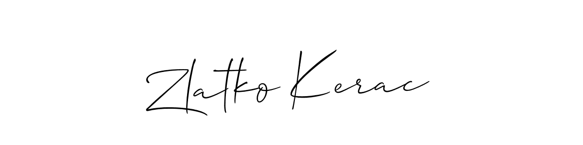 The best way (Allison_Script) to make a short signature is to pick only two or three words in your name. The name Zlatko Kerac include a total of six letters. For converting this name. Zlatko Kerac signature style 2 images and pictures png