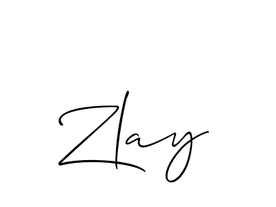 Zlay stylish signature style. Best Handwritten Sign (Allison_Script) for my name. Handwritten Signature Collection Ideas for my name Zlay. Zlay signature style 2 images and pictures png